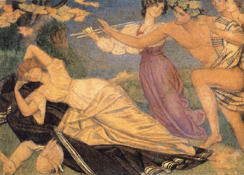 Joseph E.Southall Study for Bacchus and Ariadne,circa 1912